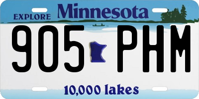 MN license plate 905PHM