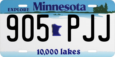 MN license plate 905PJJ