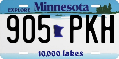 MN license plate 905PKH
