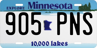MN license plate 905PNS