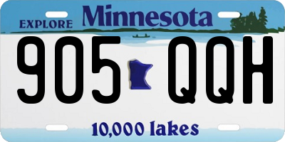 MN license plate 905QQH