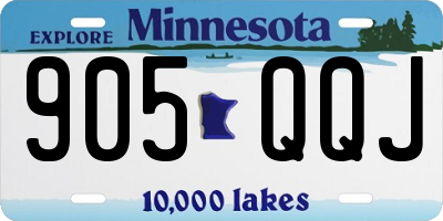 MN license plate 905QQJ