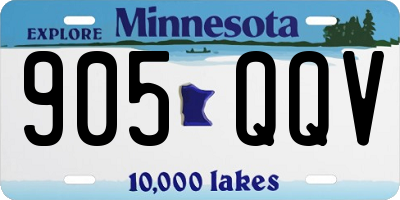 MN license plate 905QQV