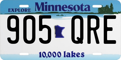 MN license plate 905QRE