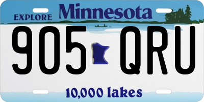 MN license plate 905QRU