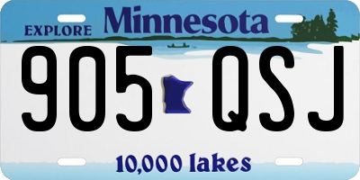 MN license plate 905QSJ