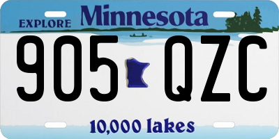 MN license plate 905QZC