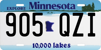 MN license plate 905QZI
