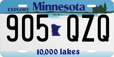 MN license plate 905QZQ