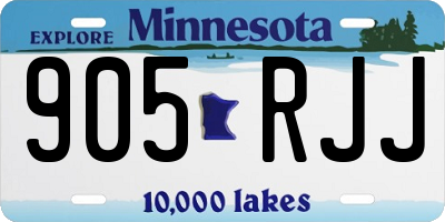 MN license plate 905RJJ