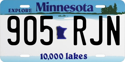 MN license plate 905RJN