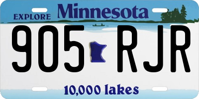 MN license plate 905RJR
