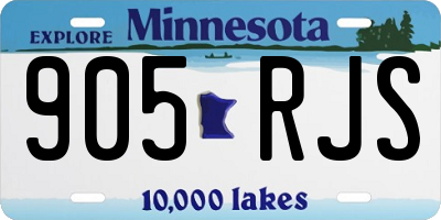 MN license plate 905RJS