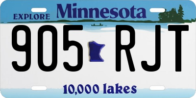 MN license plate 905RJT