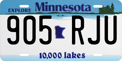 MN license plate 905RJU