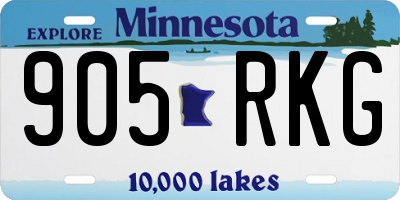 MN license plate 905RKG