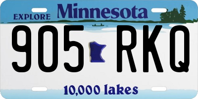 MN license plate 905RKQ