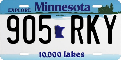 MN license plate 905RKY