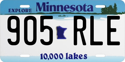 MN license plate 905RLE