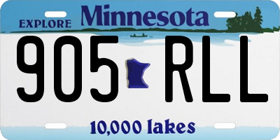 MN license plate 905RLL