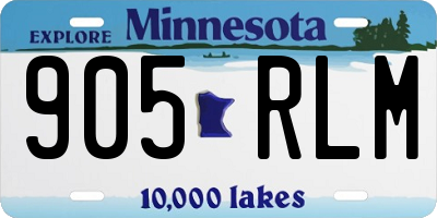 MN license plate 905RLM