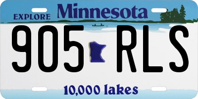 MN license plate 905RLS