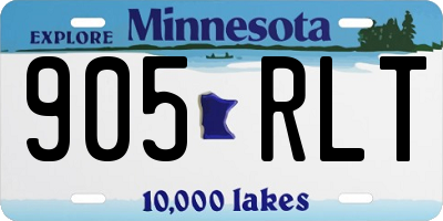 MN license plate 905RLT