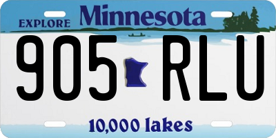 MN license plate 905RLU