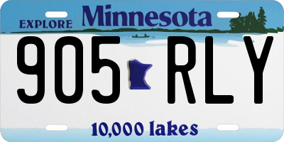 MN license plate 905RLY