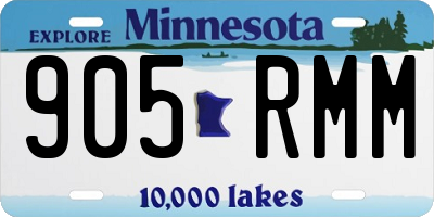 MN license plate 905RMM