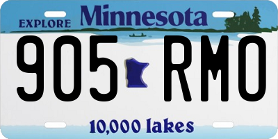 MN license plate 905RMO