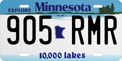 MN license plate 905RMR