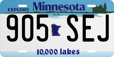 MN license plate 905SEJ