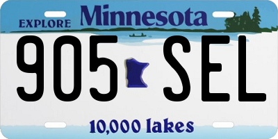 MN license plate 905SEL