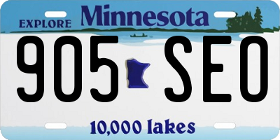 MN license plate 905SEO