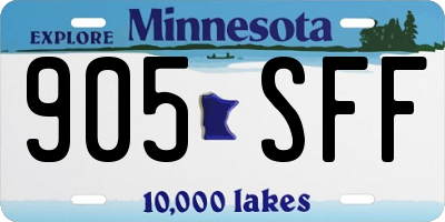 MN license plate 905SFF