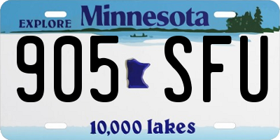 MN license plate 905SFU