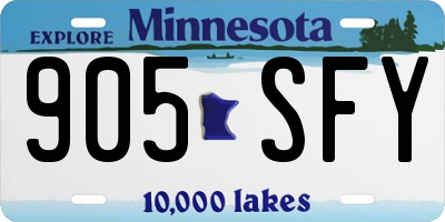 MN license plate 905SFY