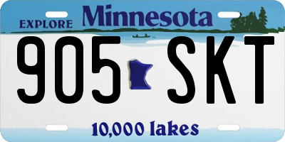 MN license plate 905SKT