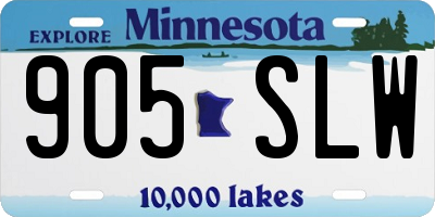 MN license plate 905SLW