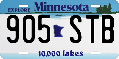MN license plate 905STB
