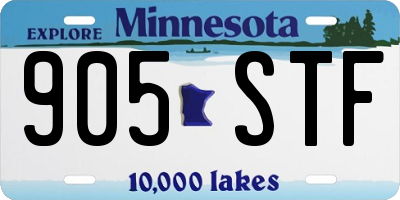 MN license plate 905STF