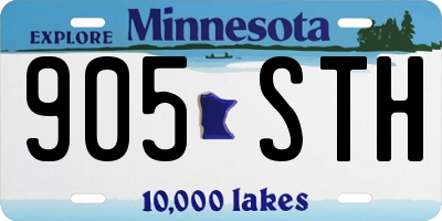 MN license plate 905STH