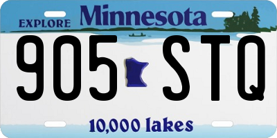 MN license plate 905STQ