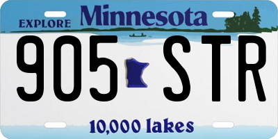 MN license plate 905STR