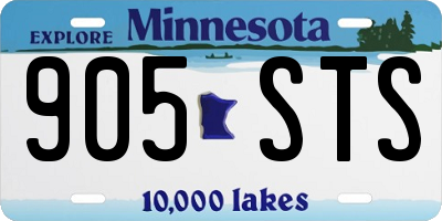 MN license plate 905STS