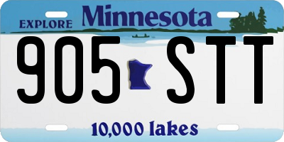 MN license plate 905STT