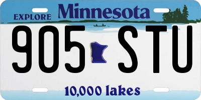 MN license plate 905STU