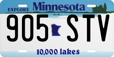 MN license plate 905STV