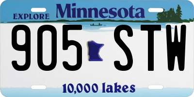 MN license plate 905STW